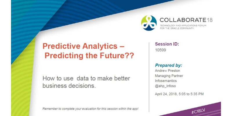 Predictive Analytics – Predicting the Future?