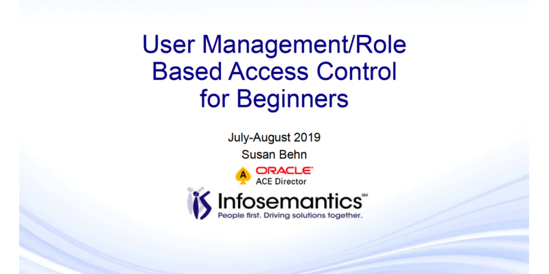 User Management/Role Based Access Control for Beginners