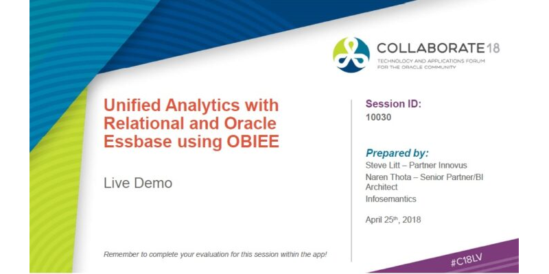 Unified Analytics with Relational and Oracle Essbase using OBIEE