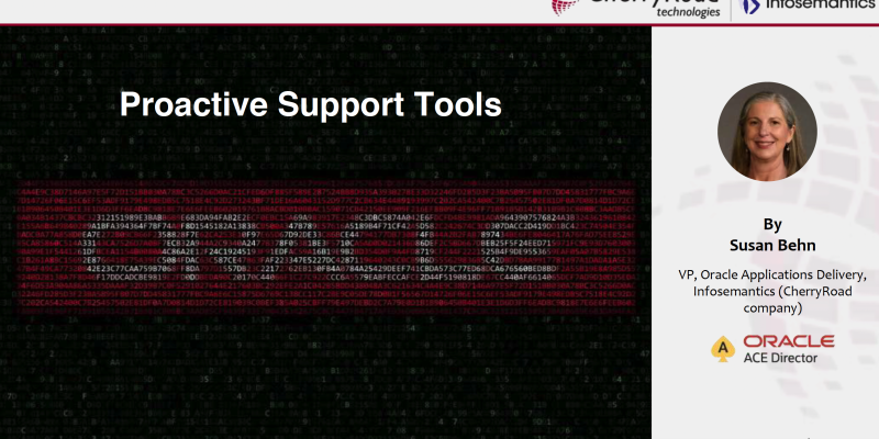 EBS Proactive Support Tools